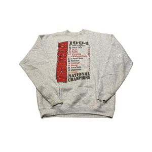 VINTAGE Nebraska Huskers Sweater Size XL NCAA Football National Champions 1994